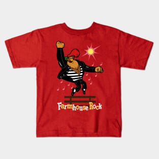 Farmhouse Rock Music Retro Vintage Cool 90's Cartoon Kids T-Shirt